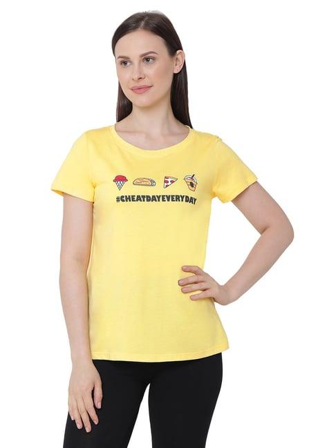 soie  yellow printed t-shirt