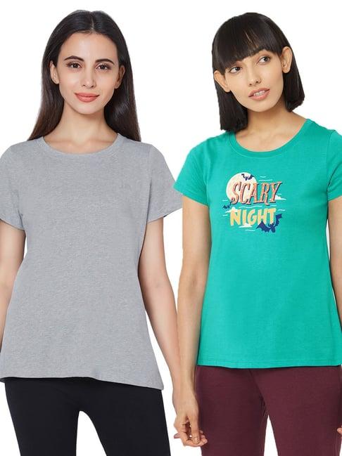 soie  multicolor printed t-shirt (pack of 2)