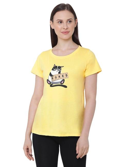 soie  yellow printed t-shirt