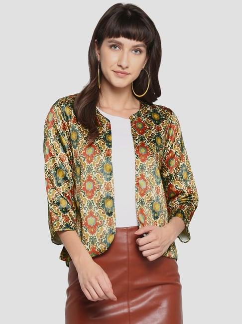 hangup multicolored printed ethnic jacket