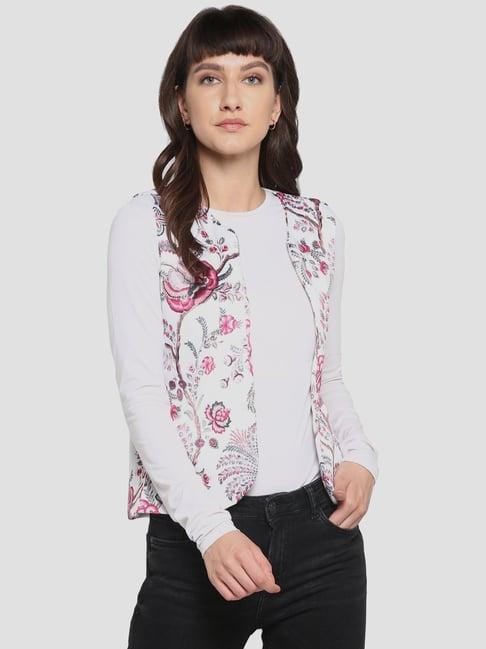 hangup white printed ethnic jacket