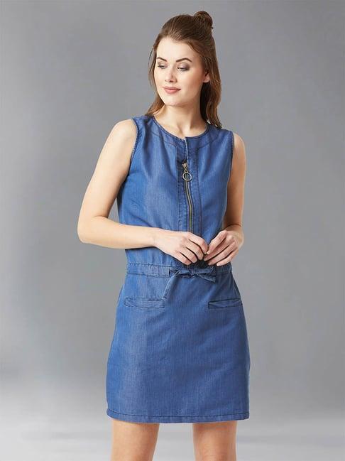 dolce crudo blue mini dress