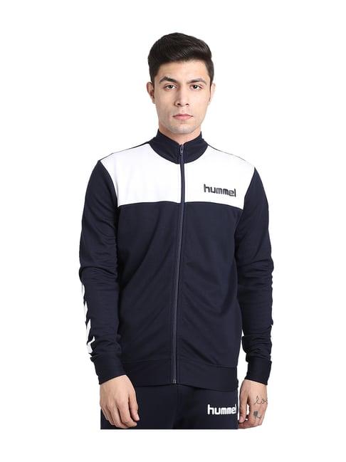 hummel navy regular fit cotton jacket