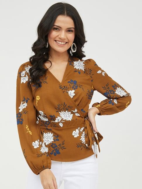 harpa bronze floral print top