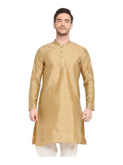 hangup khaki regular fit kurta