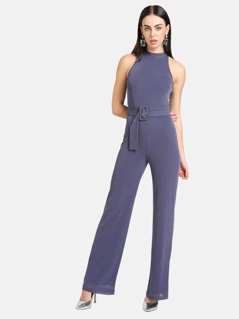 kazo dusty blue maxi jumpsuit