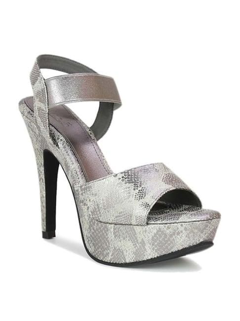 inc.5 women's gun metal ankle strap stilettos