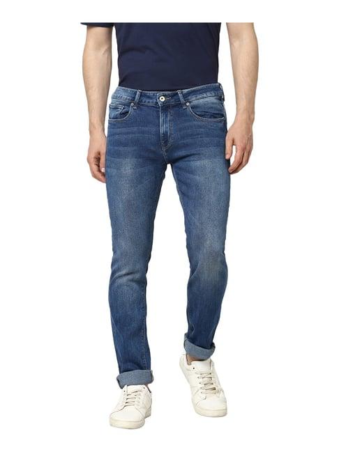 celio* blue slim fit lightly washed jeans