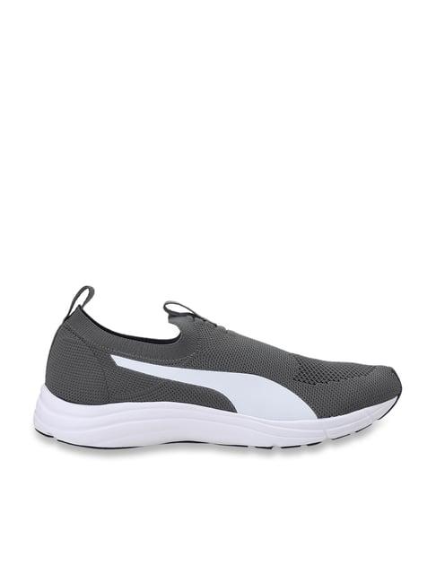 puma men's lucifer knit slip on idp dark shadow walking shoes