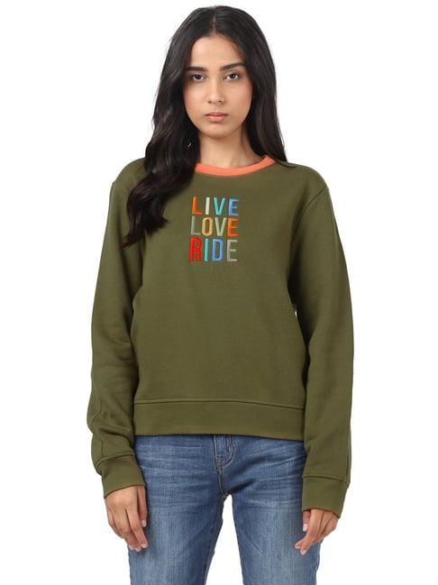 royal enfield olive full sleeves sweatshirt