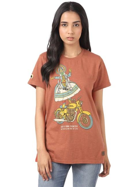 royal enfield brown classical t-shirt