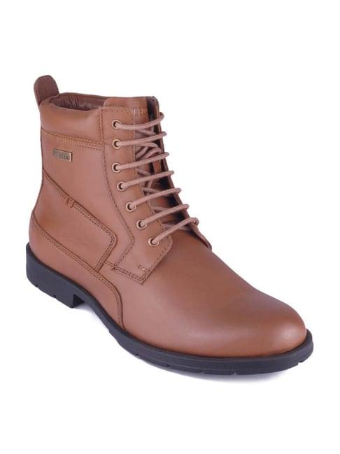 red chief men's tan derby boots