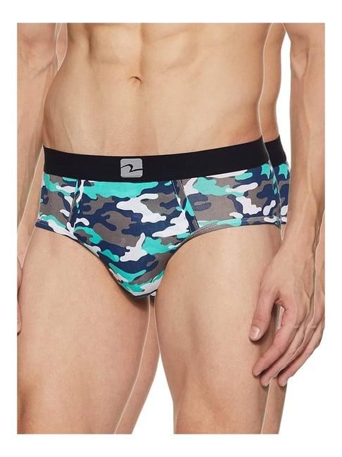 underjeans by spykar multicolor printed briefs - pack of 2