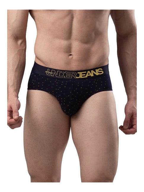 underjeans by spykar navy printed briefs