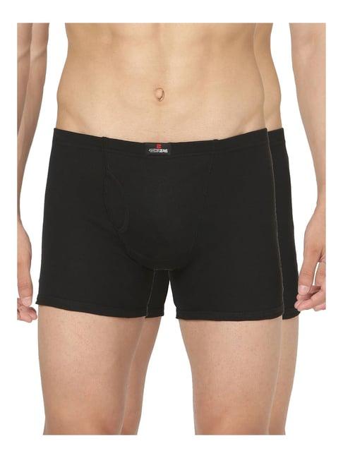 underjeans by spykar black trunks - pack of 2