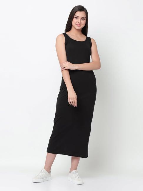 rigo black cotton dress