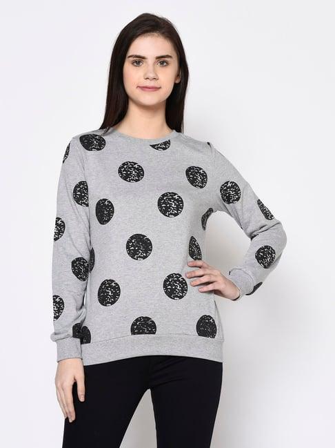 rigo grey polka dot sweatshirt