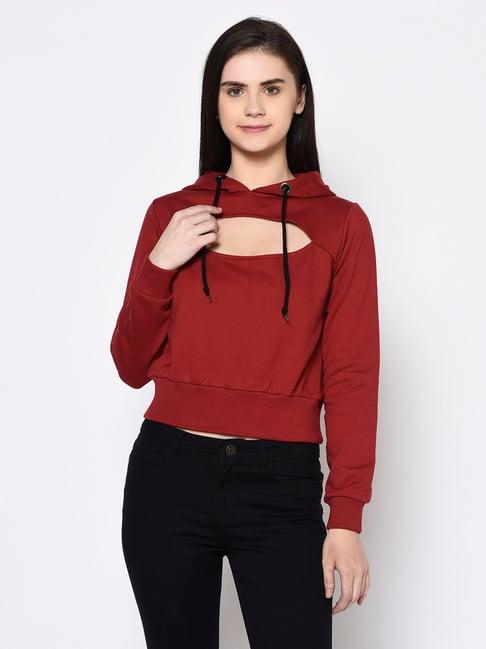 rigo maroon regular fit sweatshirt