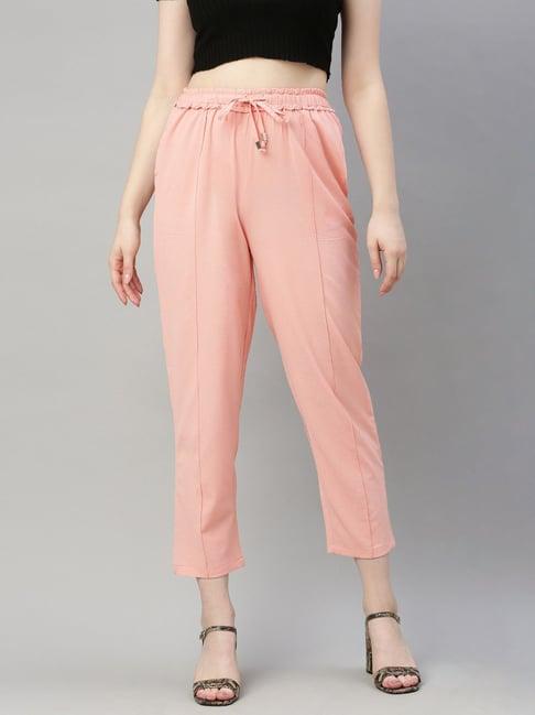 sera pink regular fit pants