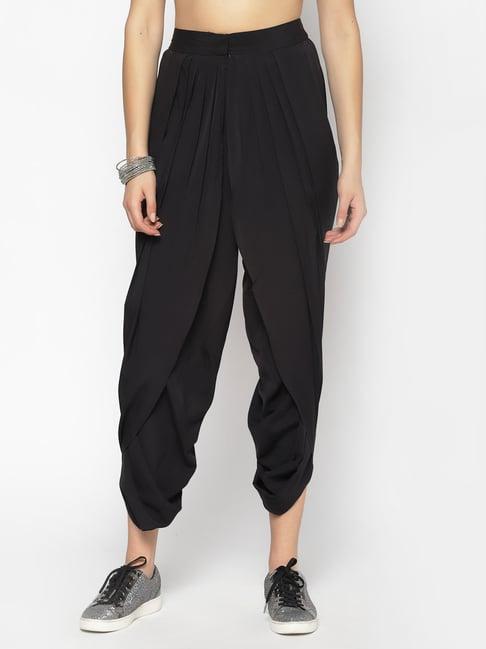 sera black regular fit dhoti pants