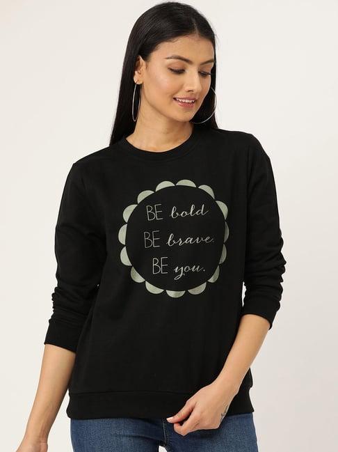 sera black graphic print sweatshirt