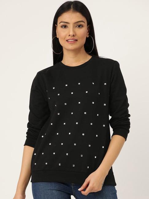 sera black embellished sweatshirt