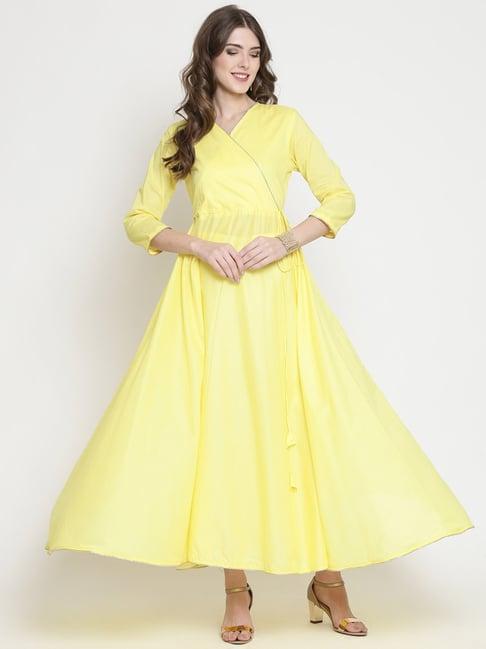 sera yellow regular fit kurta