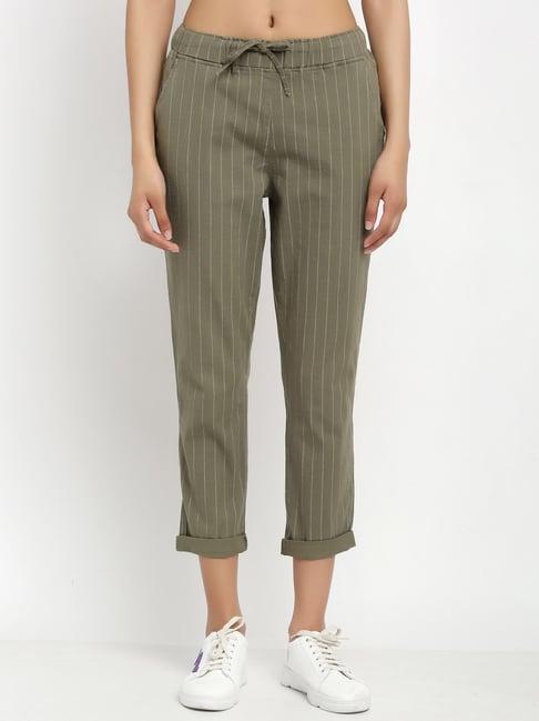 global republic green striped pants