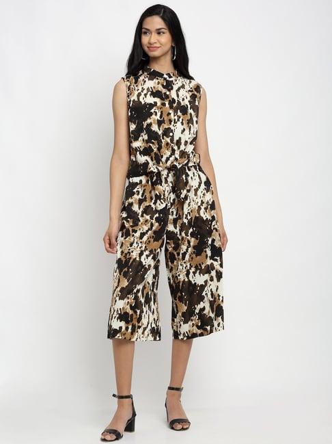 global republic multicolor animal print jumpsuit