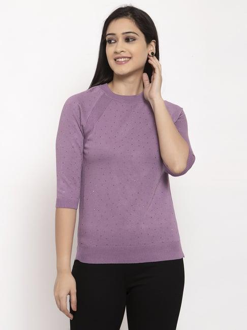 global republic purple embellished pullover