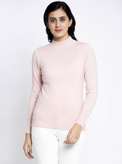 global republic light pink slim fit sweater