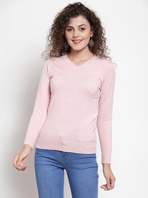 global republic light pink slim fit sweater