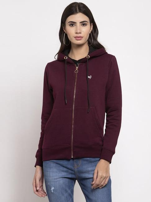 global republic wine slim fit hoodie