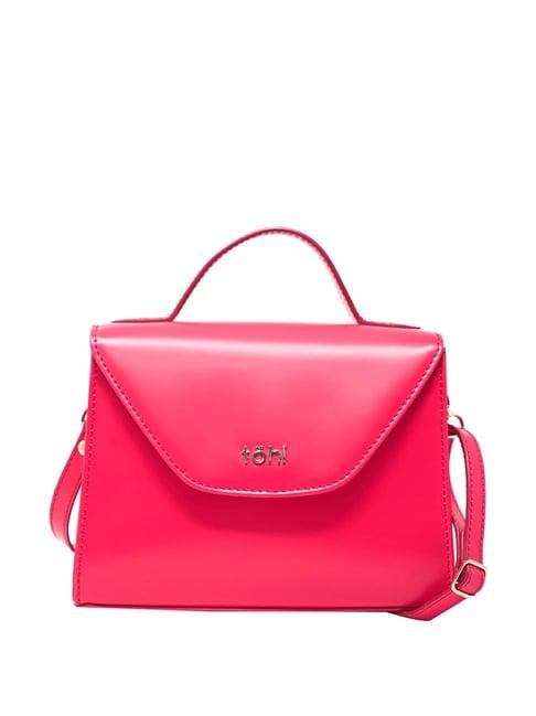 tohl abbey pink solid medium handbag