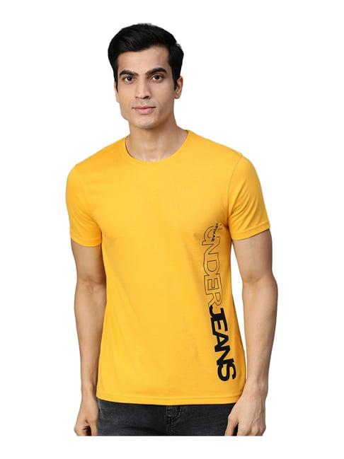 spykar yellow t-shirt