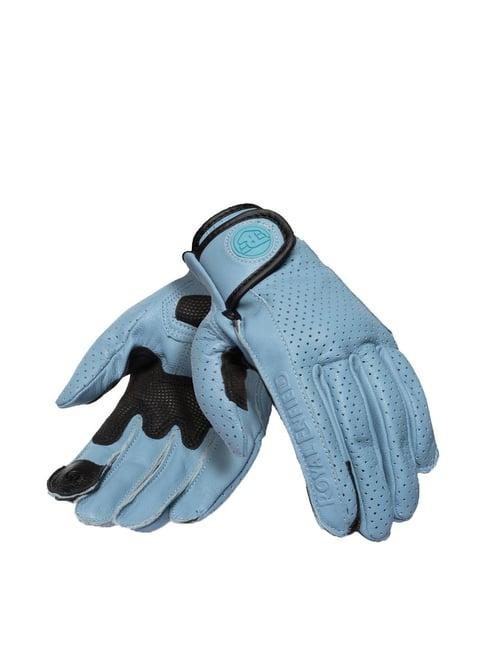 royal enfield summer riding women's gloves blue - xl