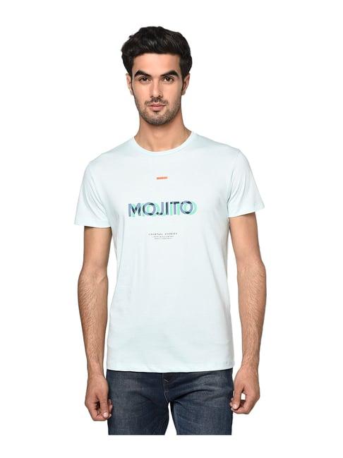 octave light blue crew t-shirt