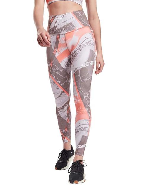 reebok grey printed wor aop tights