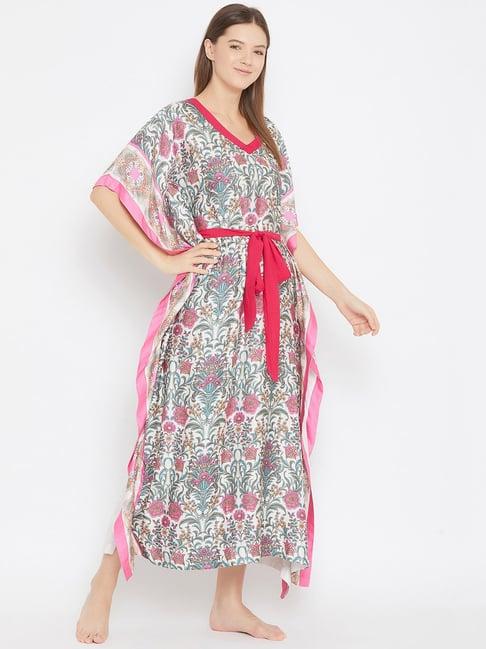 the kaftan company multicolor printed kaftan nighty