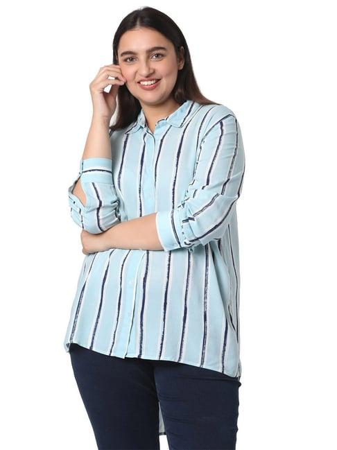 vero moda blue striped shirt