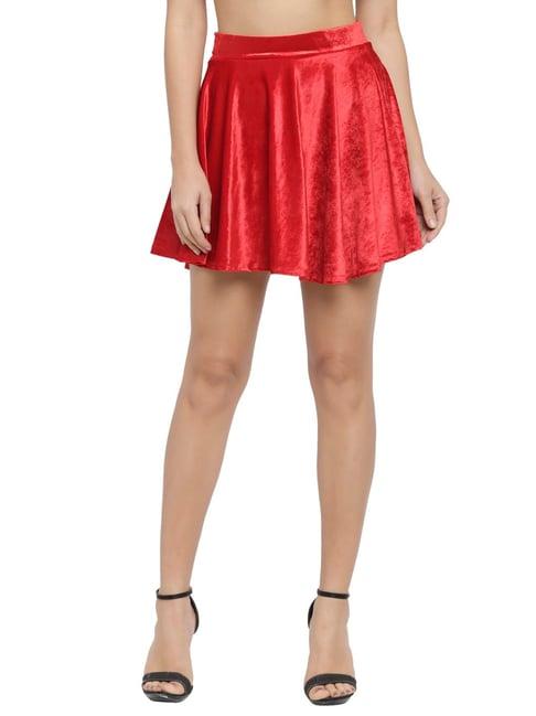 n-gal red above knees skirt