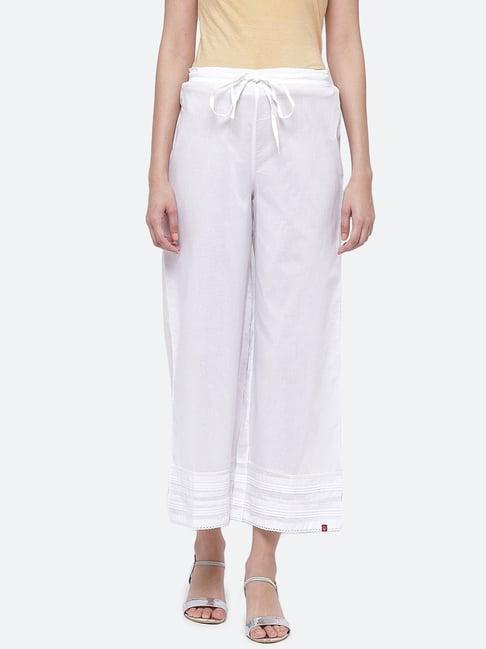 biba white palazzos