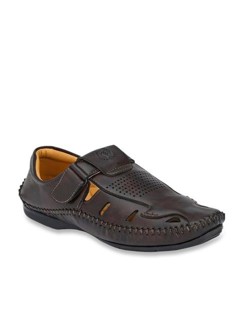 prolific men's brown fishermen sandals