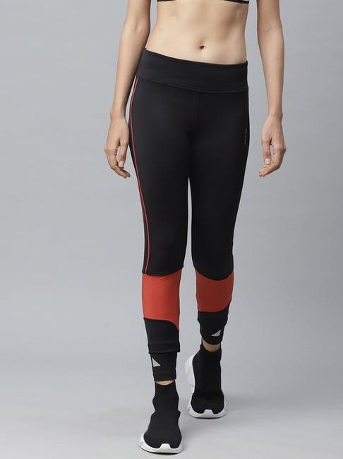 alcis black & rust slim fit tights