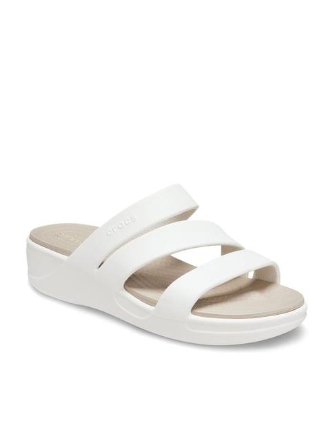 crocs women' monterey white casual wedges