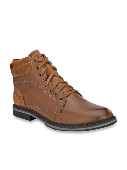 delize men's tan derby boots