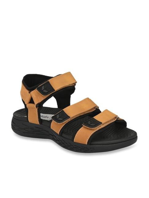 delize men's yellow floater sandals