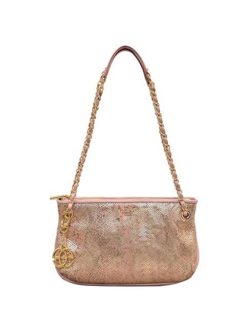 eske lucie pink printed medium shoulder handbag