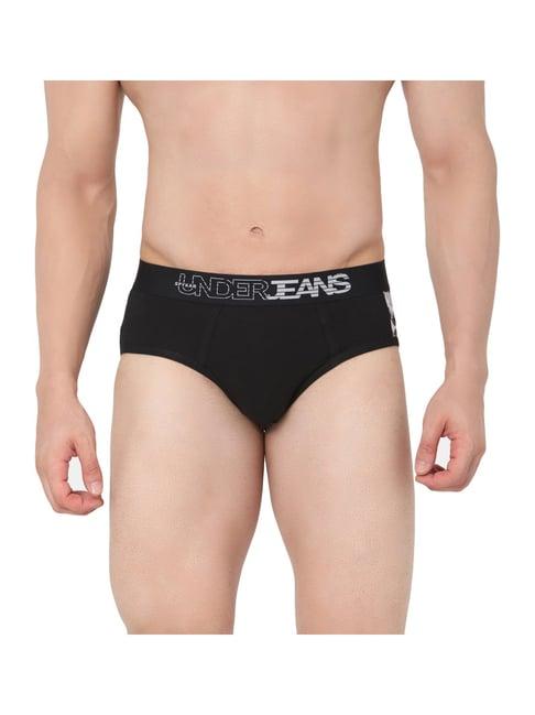 underjeans by spykar black cotton briefs