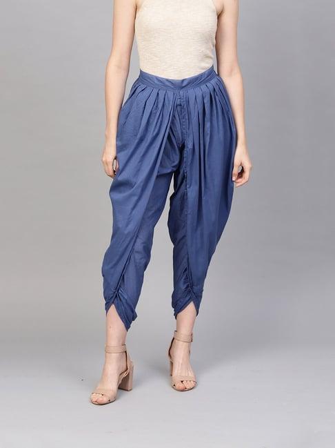 indo era blue cotton dhoti pants